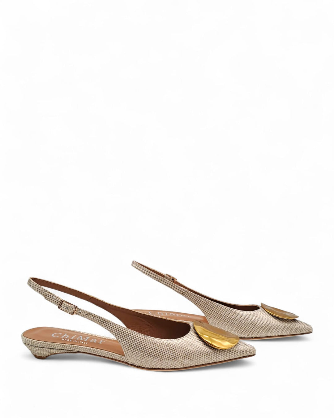 Slingback Elena Rafia  Beige  " 894 "