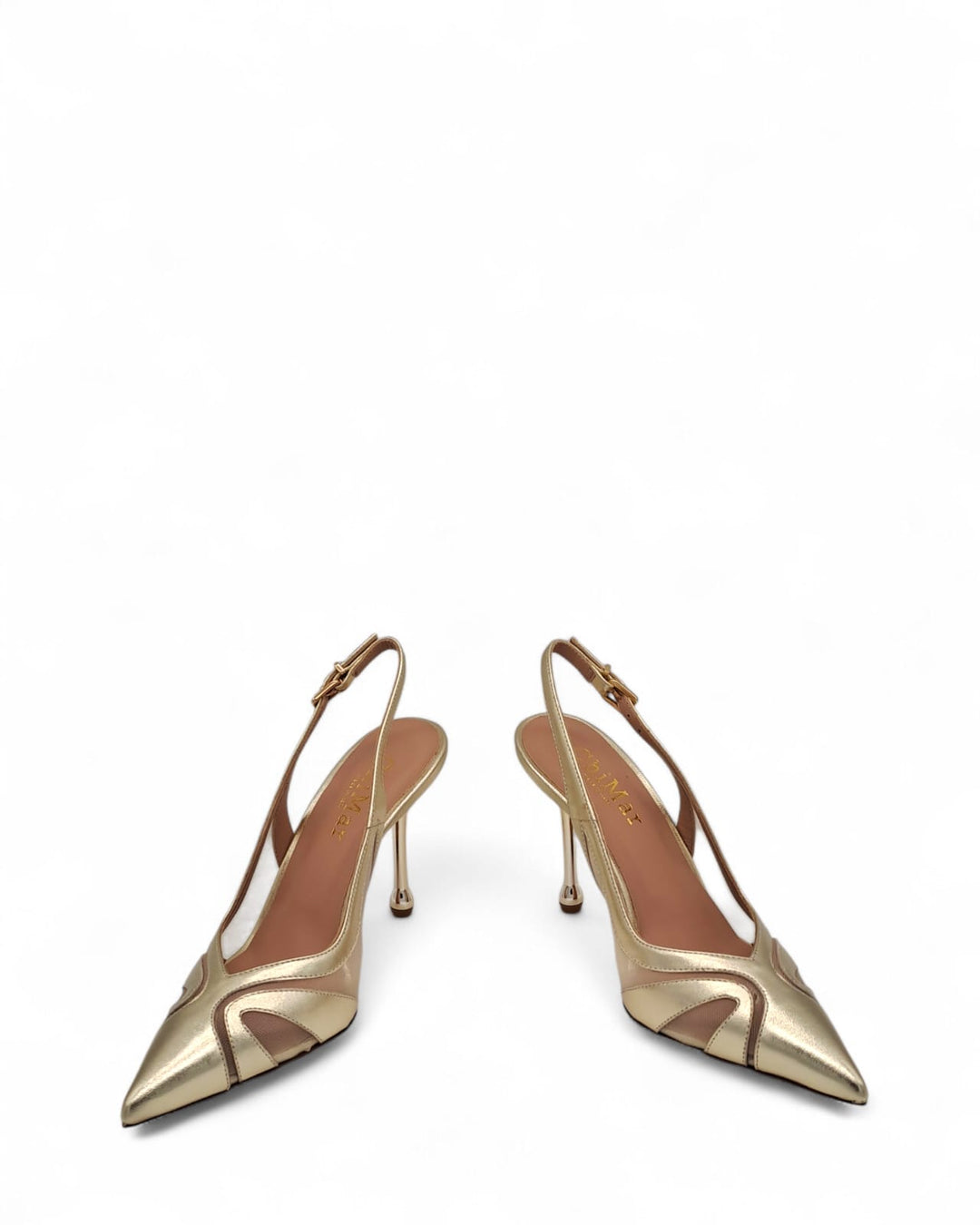 Slingback Rete  Laminato Platino