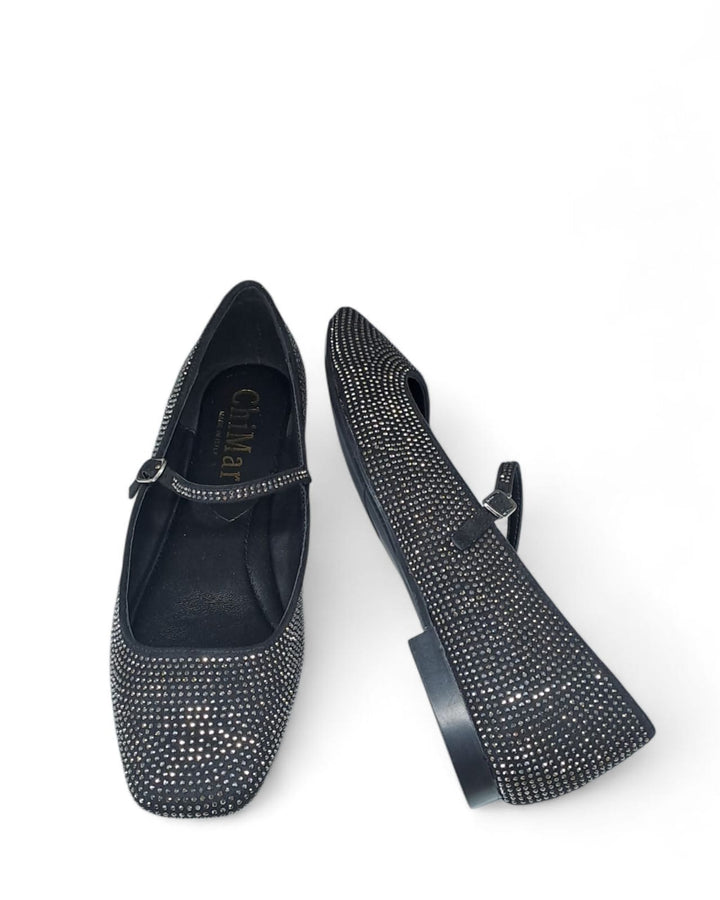 Mary Jane Silvia Strass Nero