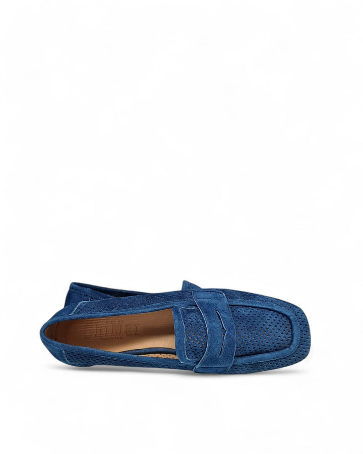 Mocassino Cira Camoscio  Blu Indaco