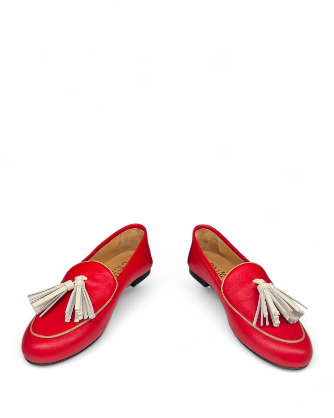 Mocassino Nappine Nappa Rosso
