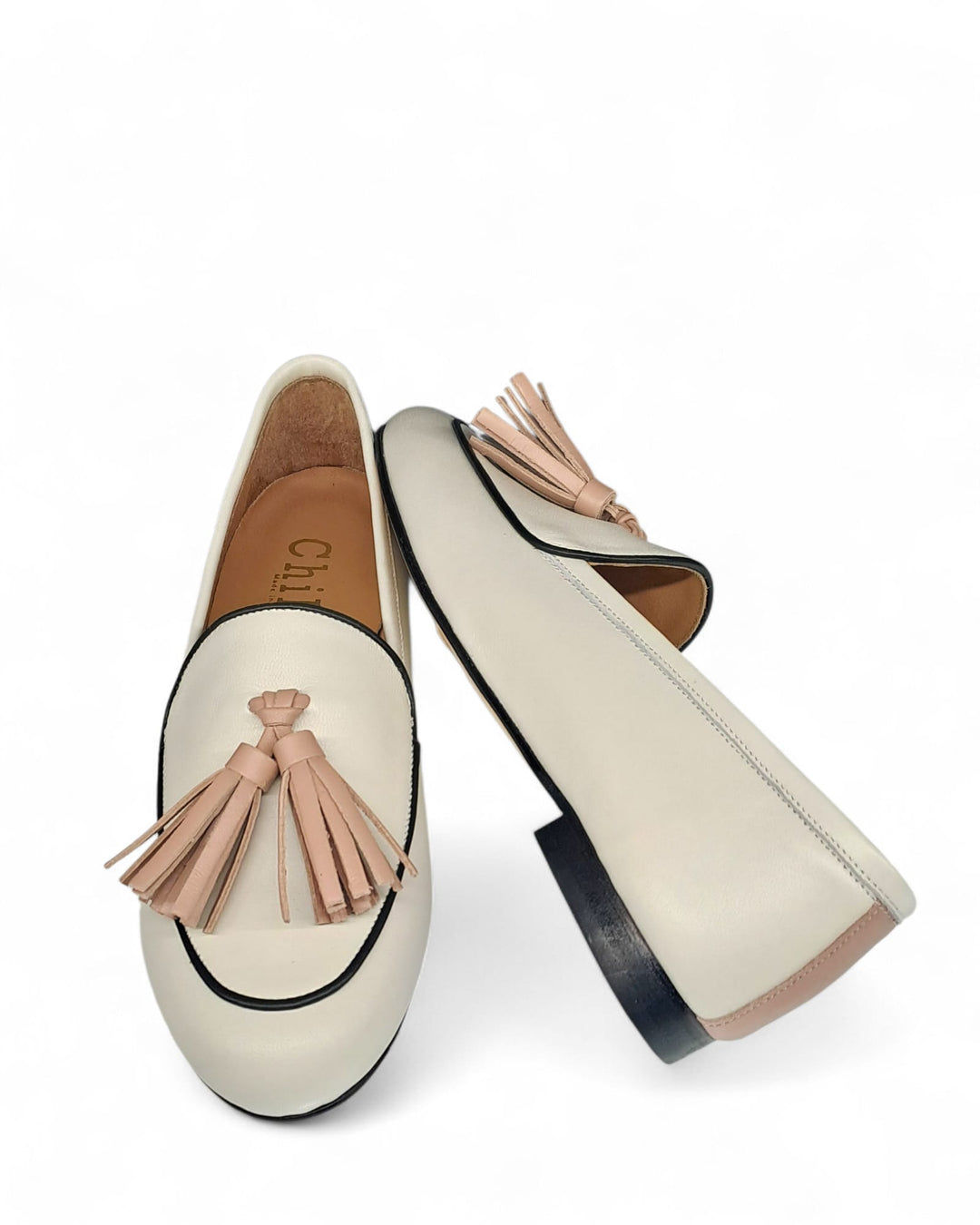 Pink/Bluette Nappa Moccasin