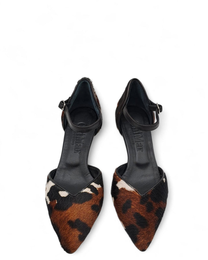 Slingback Valeria  Cavallino Mucca / Nero