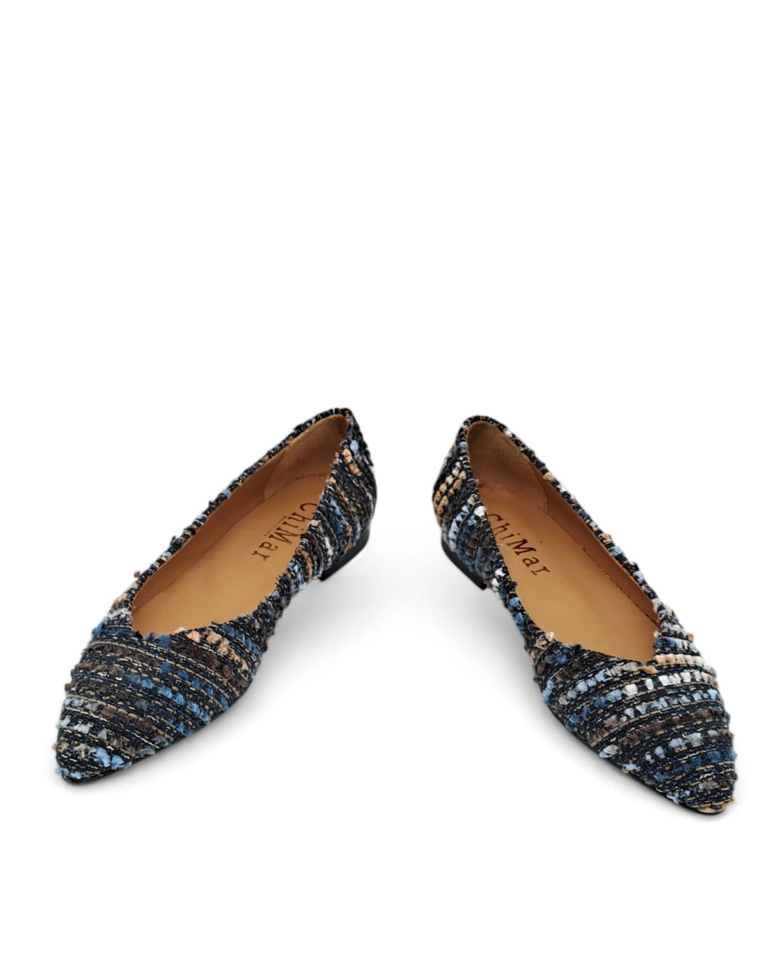 Ballerina V  Tessuto Boucle Blu