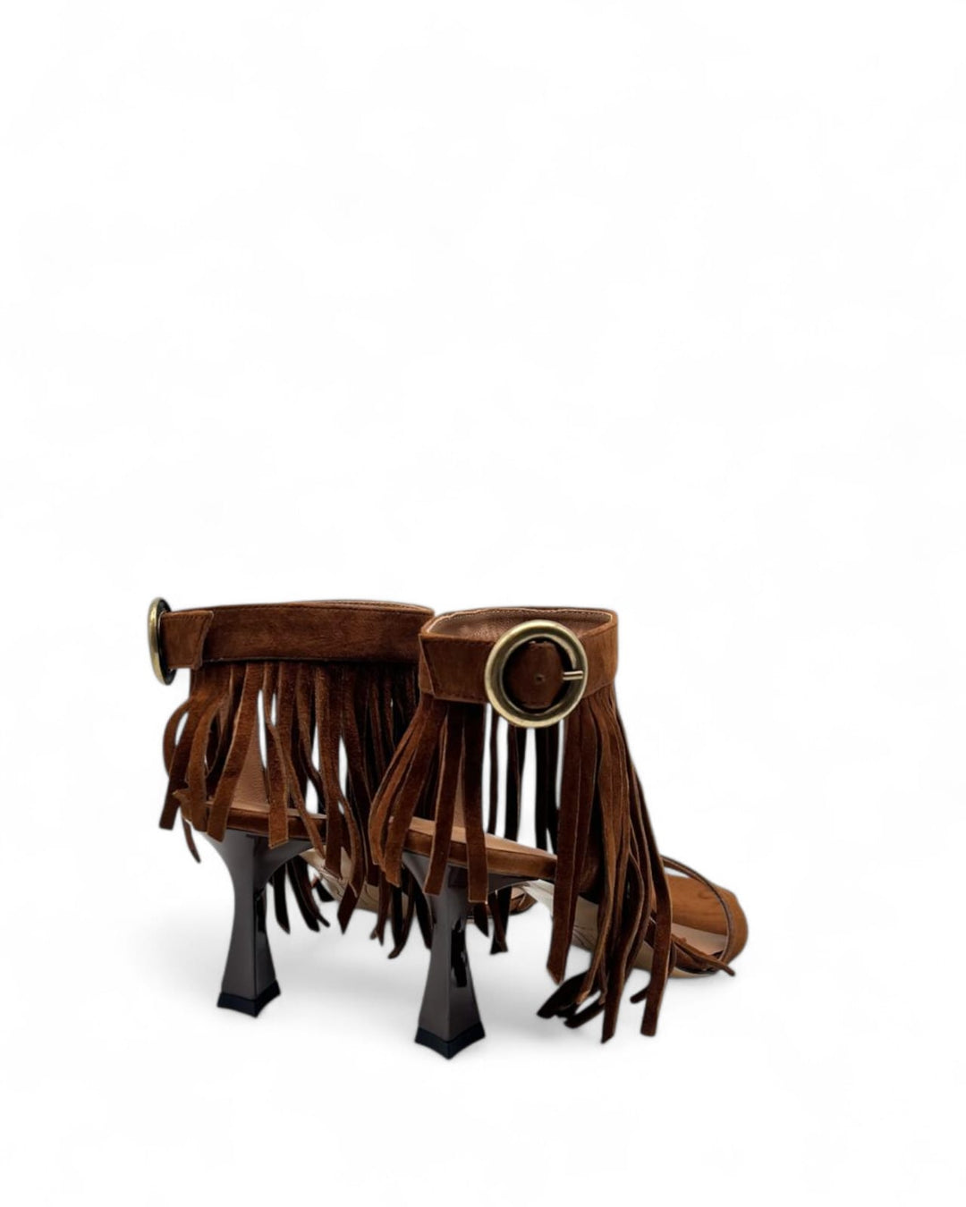 Sandalo Frange Camoscio Cuoio