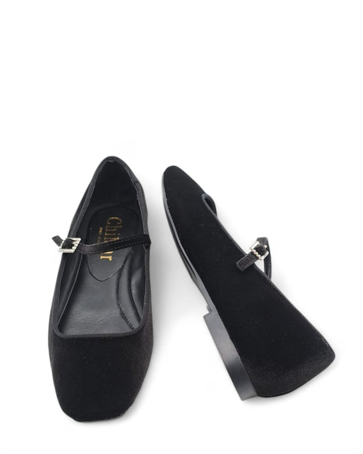 Mary Jane Silvia Velluto Nero