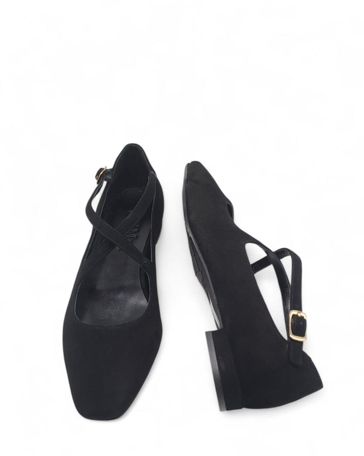 Ballerina Juliette  Camoscio  Nero