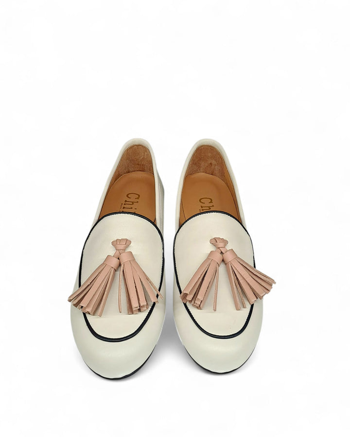 Pink/Bluette Nappa Moccasin