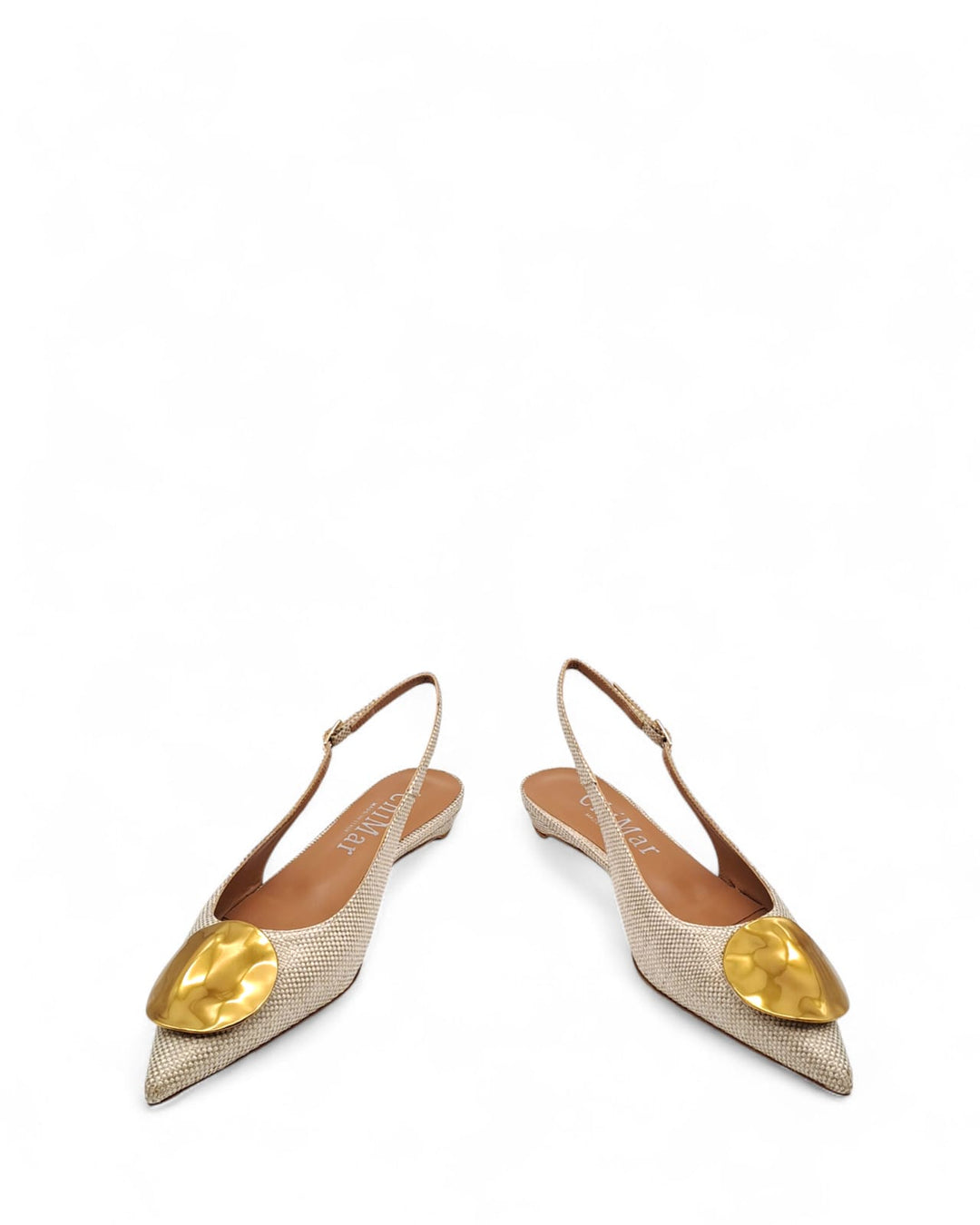 Slingback Elena Rafia  Beige  " 894 "