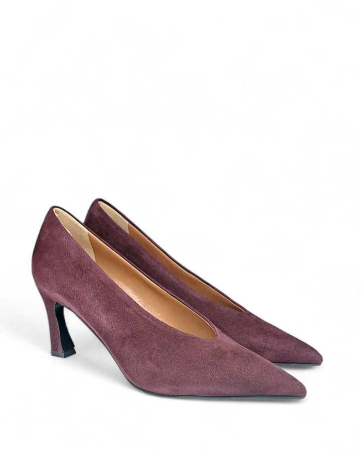 Décolleté  Mandorla  Camoscio Vino