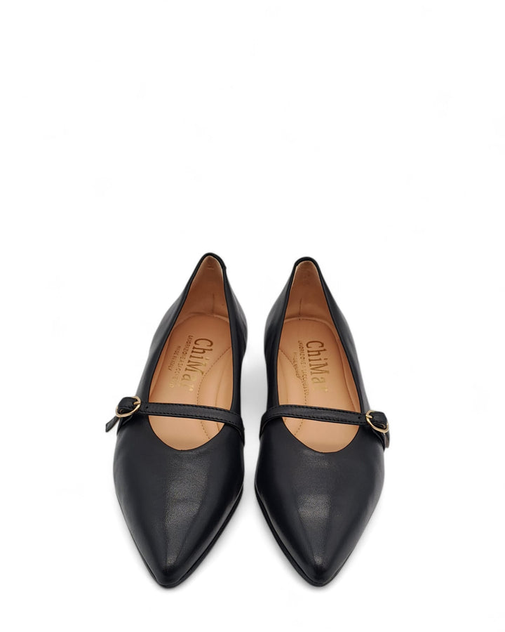 Ballerina Viviana  Fibbietta Nappa Nero