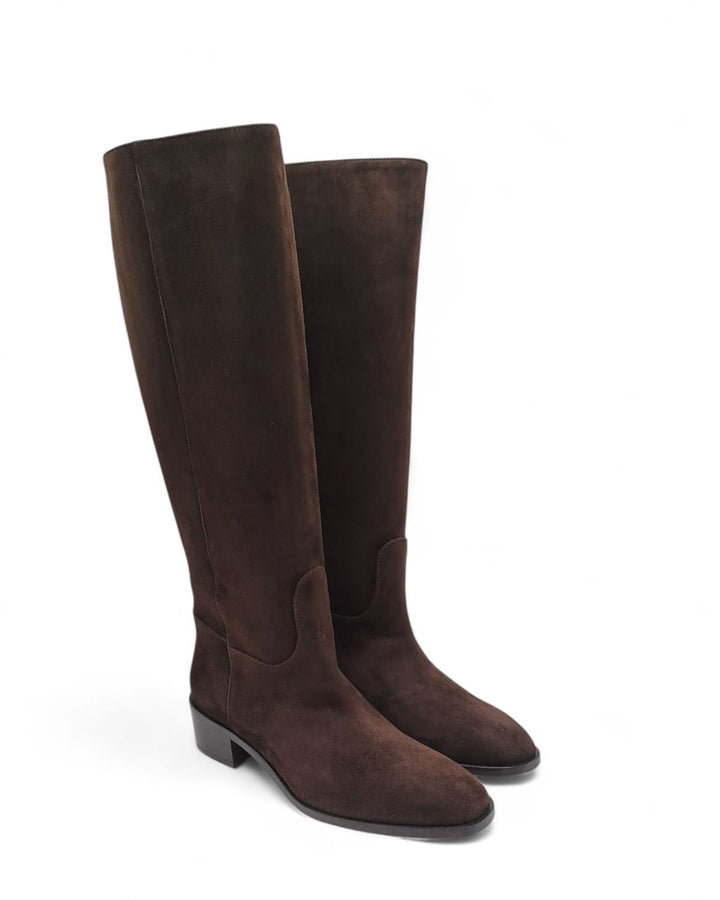 Stivali Chloe Camoscio Testa Di Moro