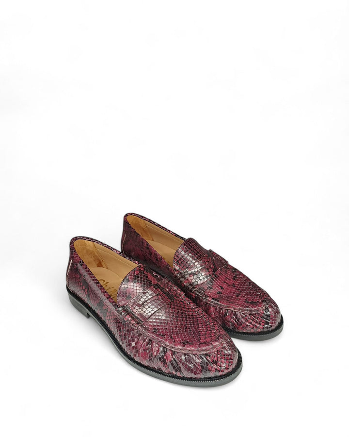 Mocassino Diana  Pitone Bordeaux