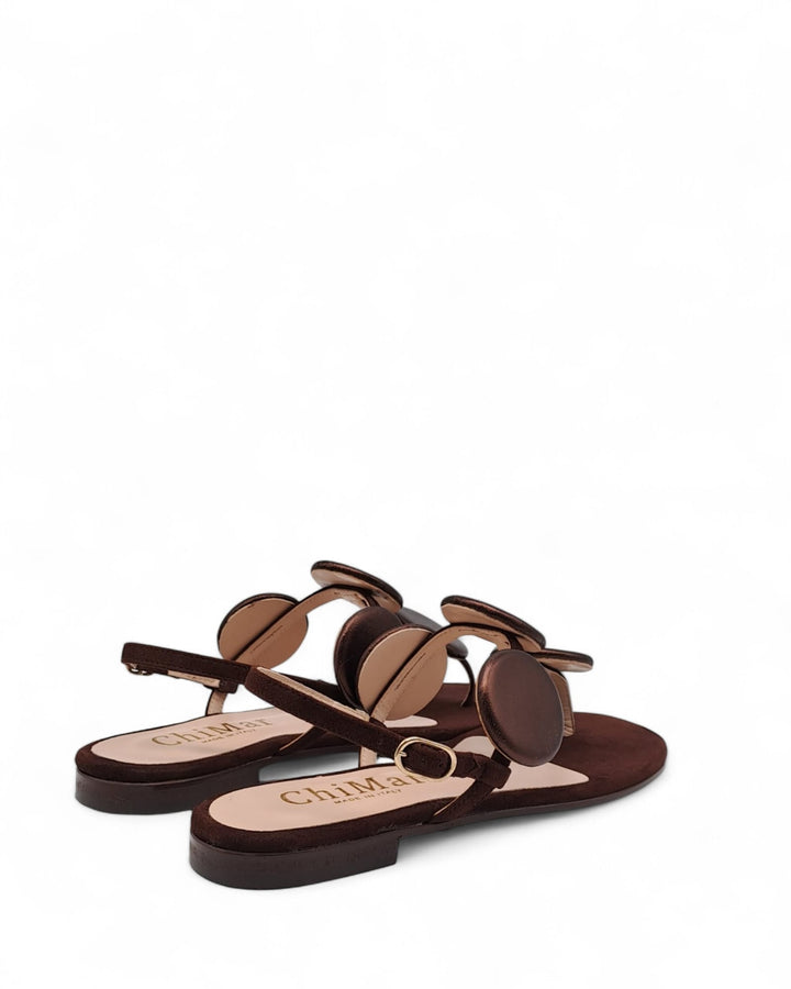 Silvia Platinum Laminate Sandal