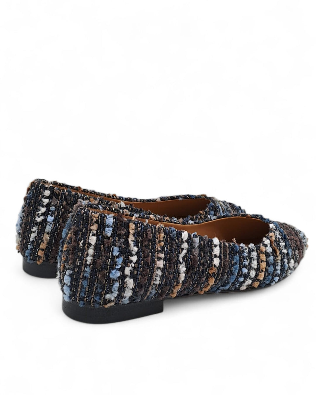 Ballerina V  Tessuto Boucle Blu
