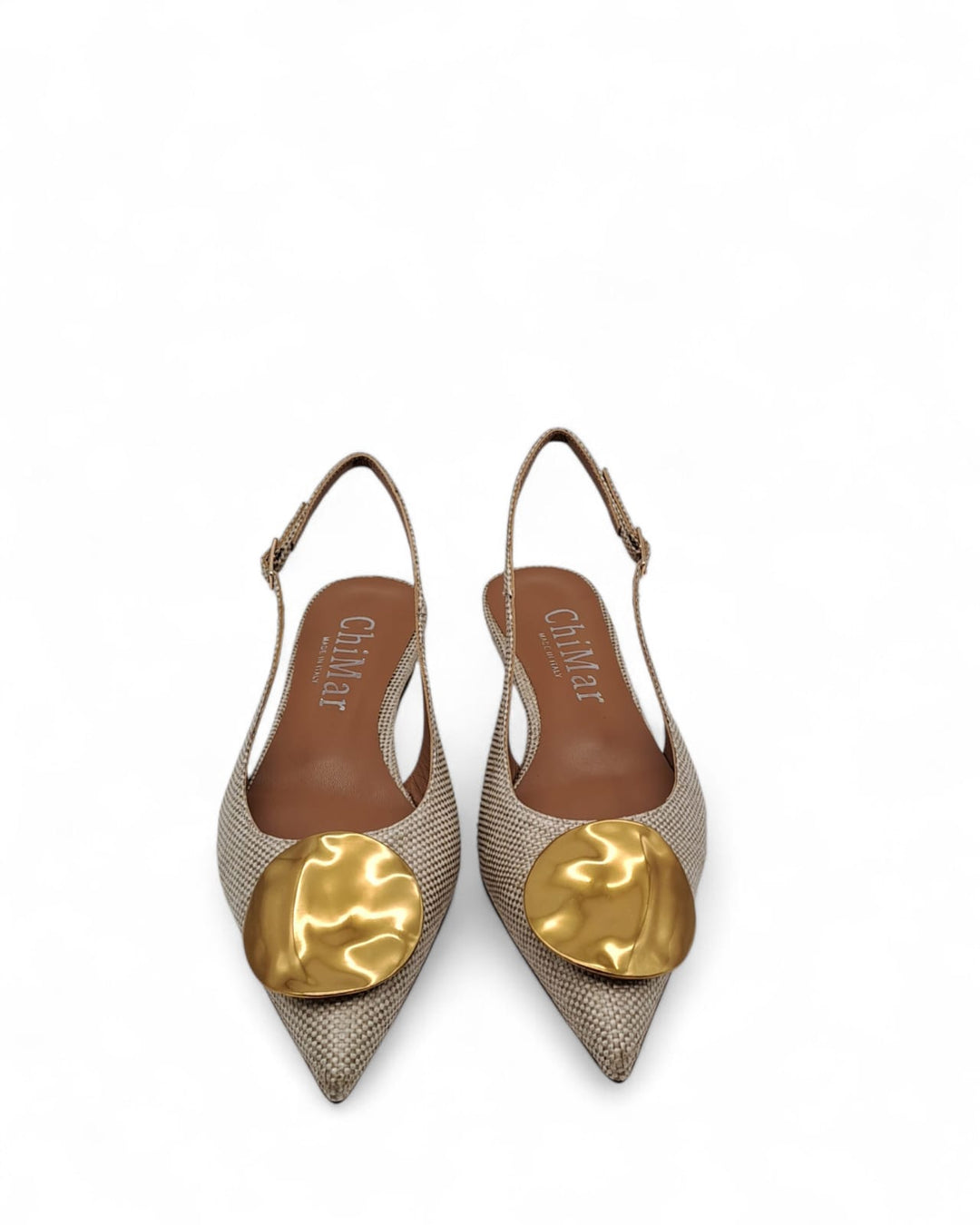 Slingback Elena Rafia  Beige  " 894 "