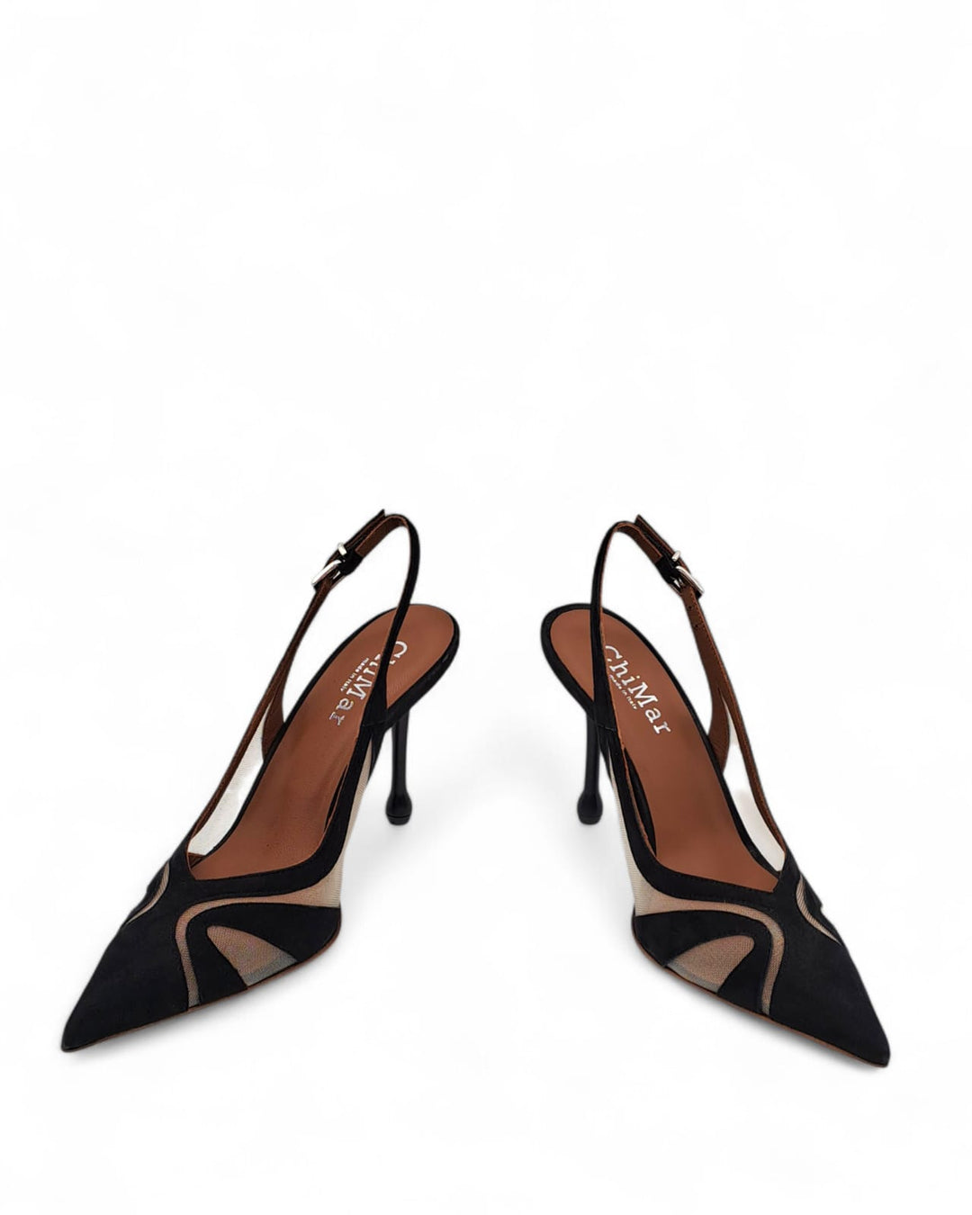 Slingback Rete  Camoscio Nero