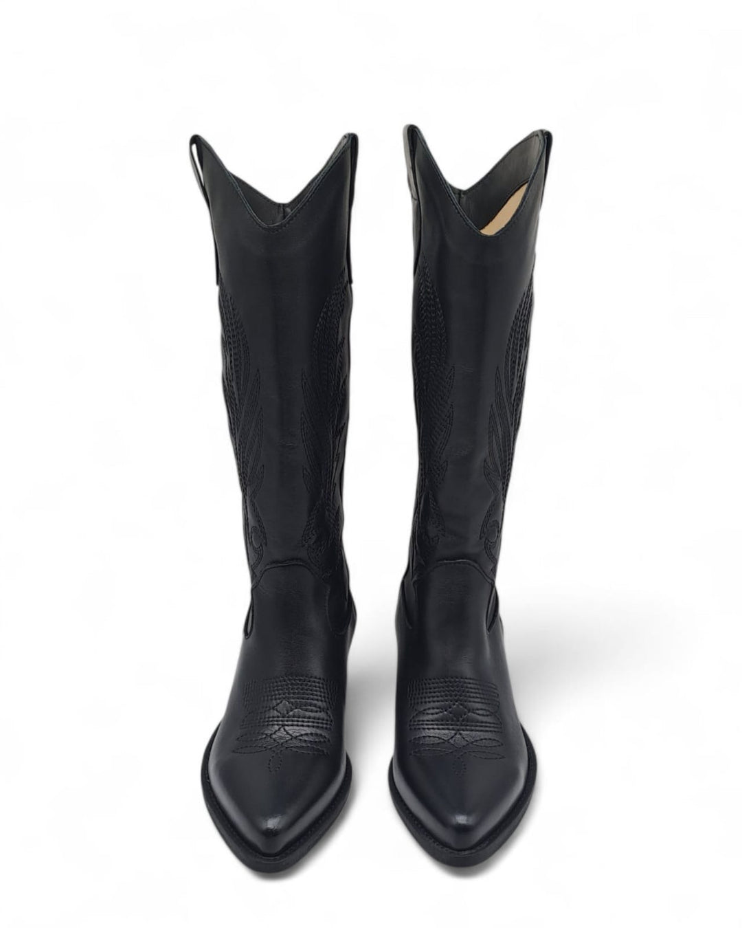 Texano Dallas Ricamo Vitello  Nero