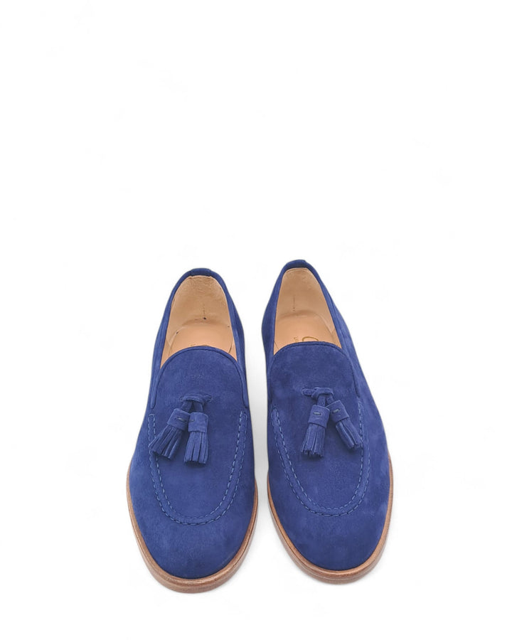 Mocassino Lione Nappine  Camoscio Blu Navy