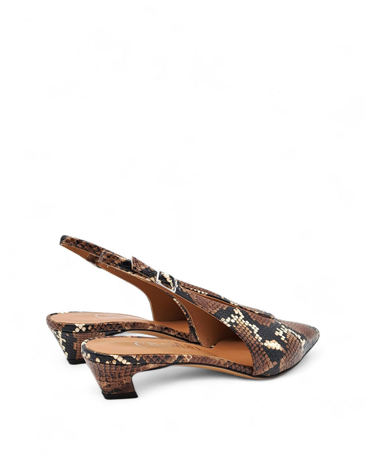 Slingback Loredana Python Leather