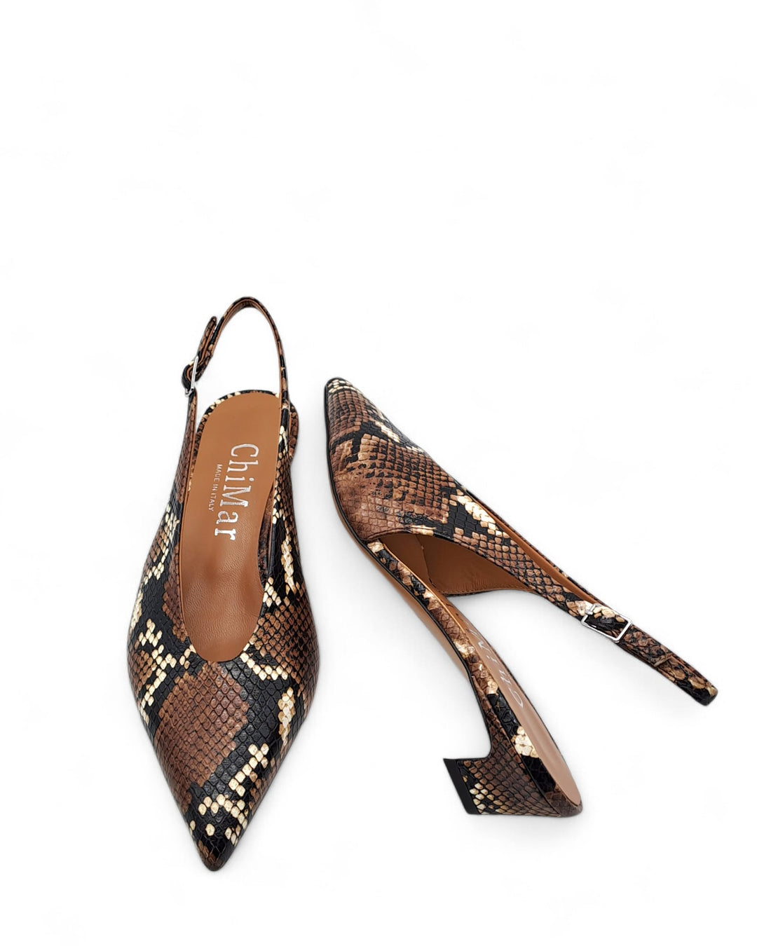 Slingback Loredana Python Leather