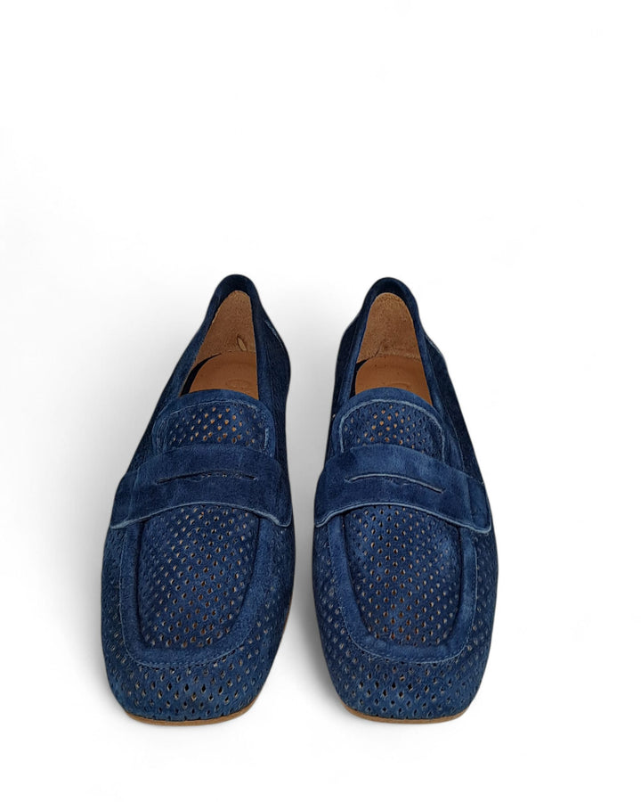 Mocassino Cira Camoscio  Blu Indaco