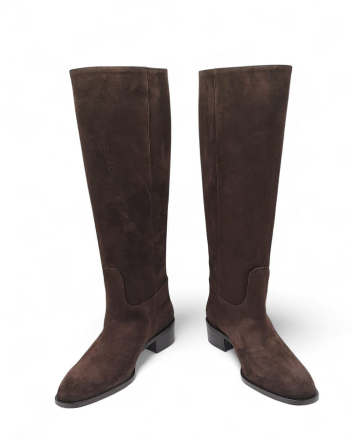 Stivali Chloe Camoscio Testa Di Moro