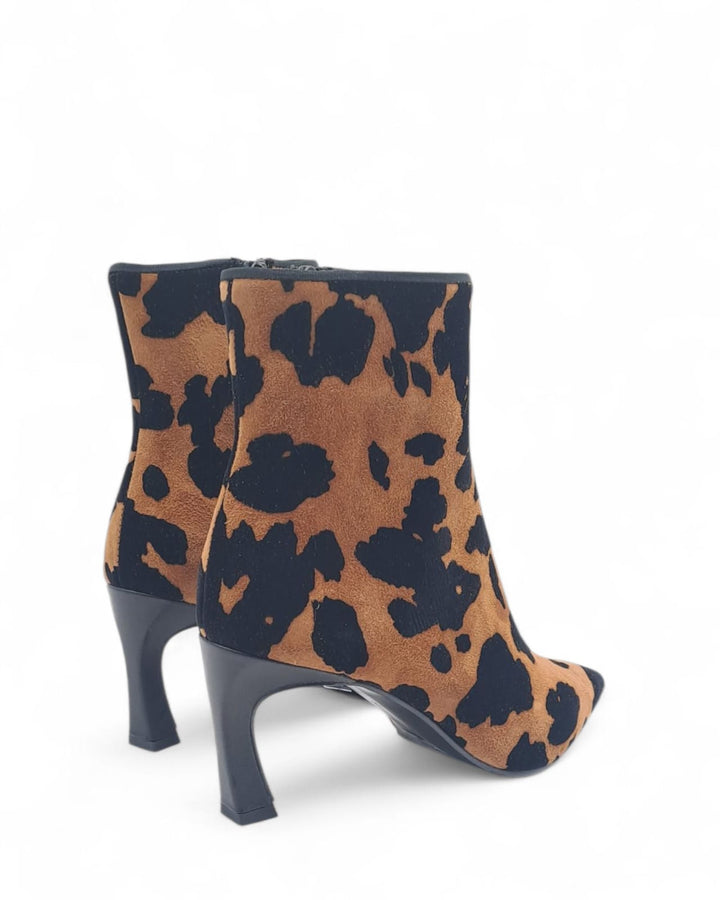 Tronchetto Carol Camoscio Floccato Mucca Brandy