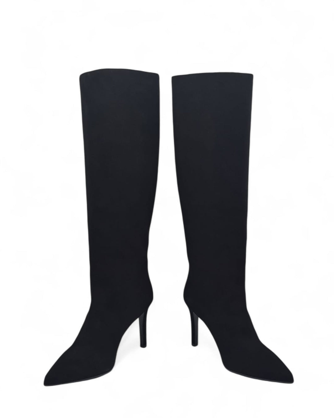 Stivali tubolare Giulia Camoscio  Nero