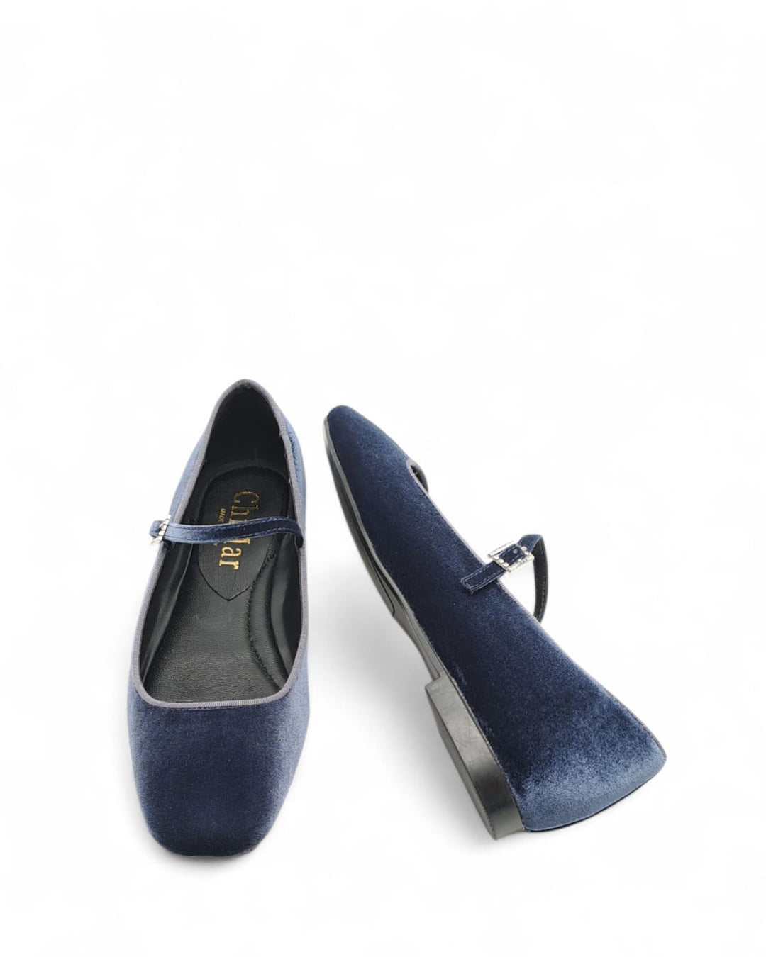 Mary Jane Silvia Velluto Indaco