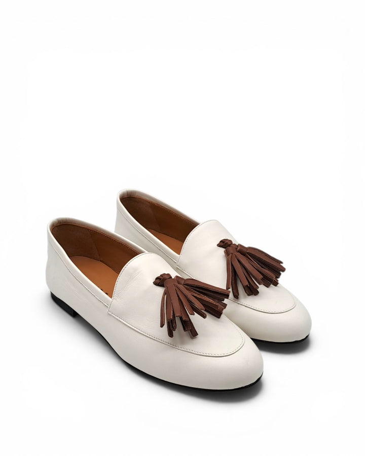 Milk Nappa Moccasin / Leather