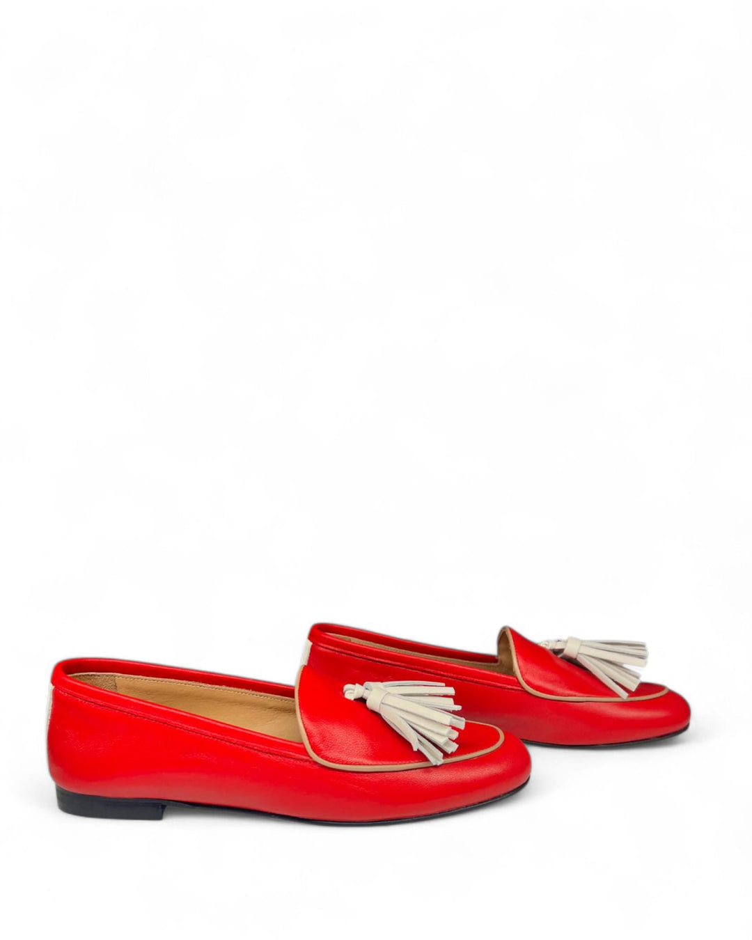 Mocassino Nappine Nappa Rosso