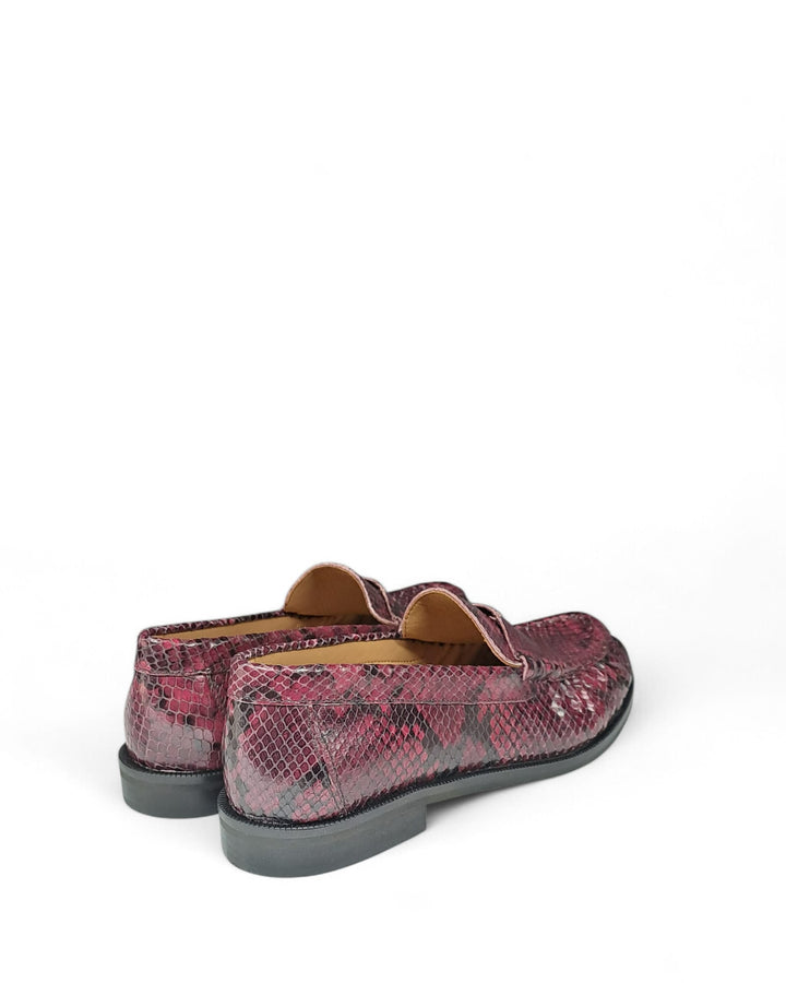 Mocassino Diana  Pitone Bordeaux