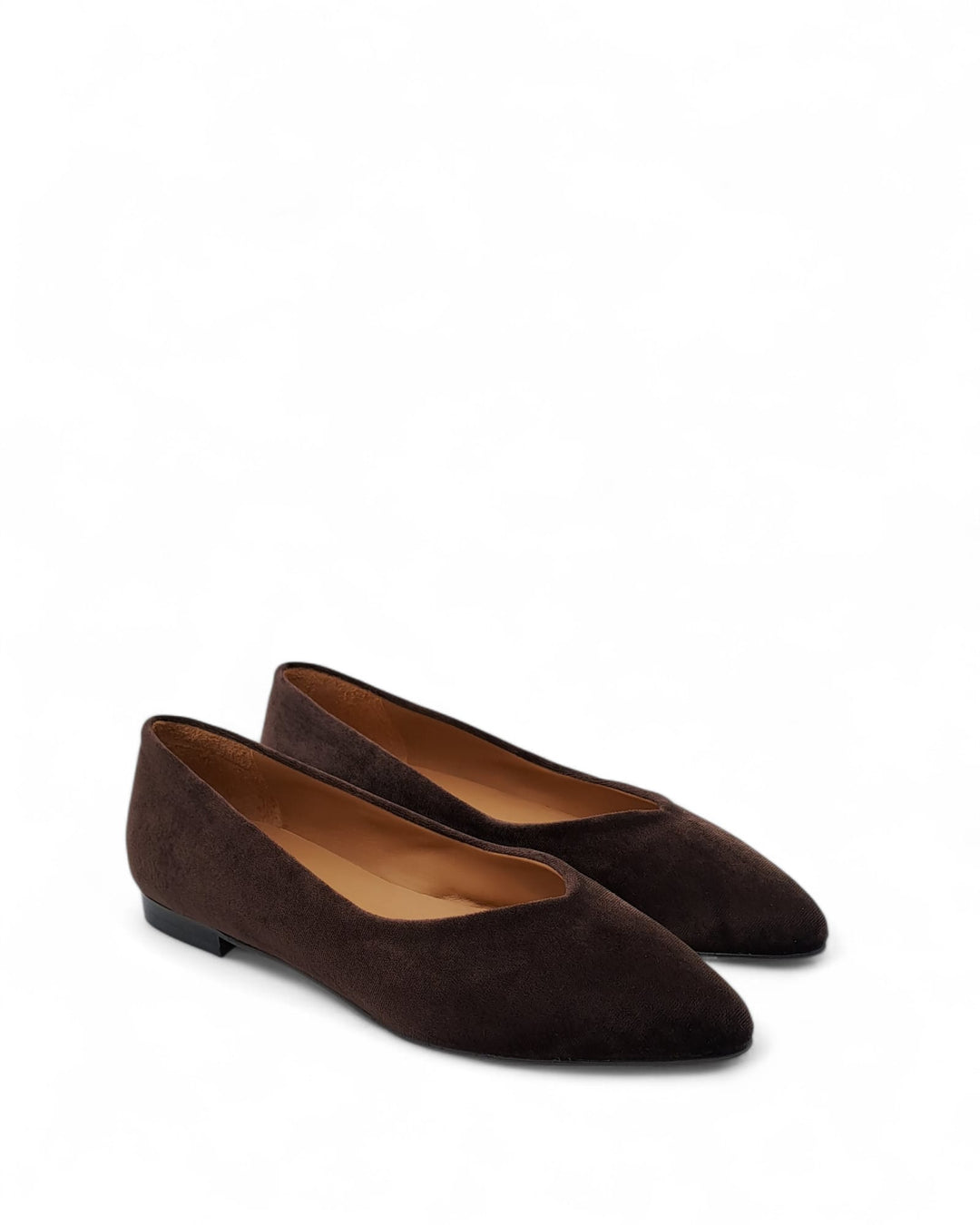 Ballerina V velluto Testa di Moro