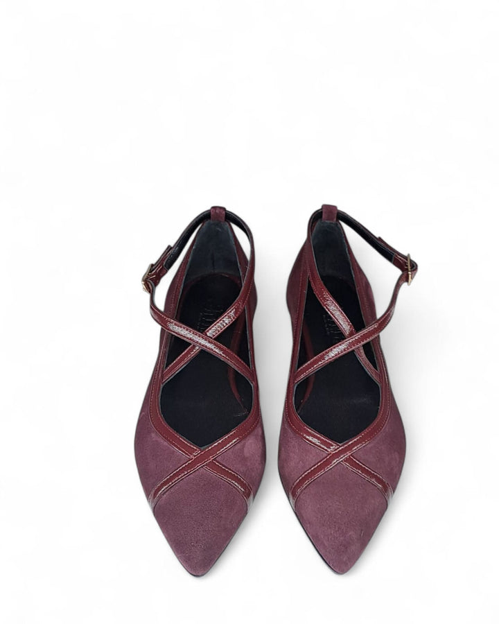 Ballerina  Cortina  Camoscio Vino