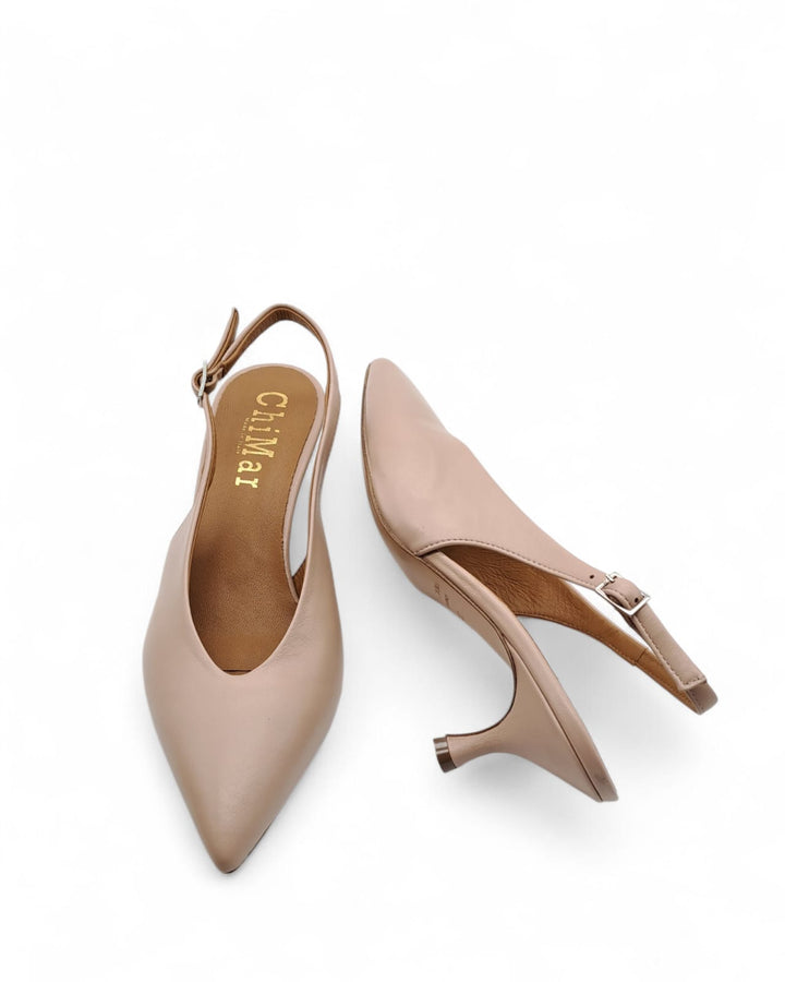 Slingback Sara Nappa Nude