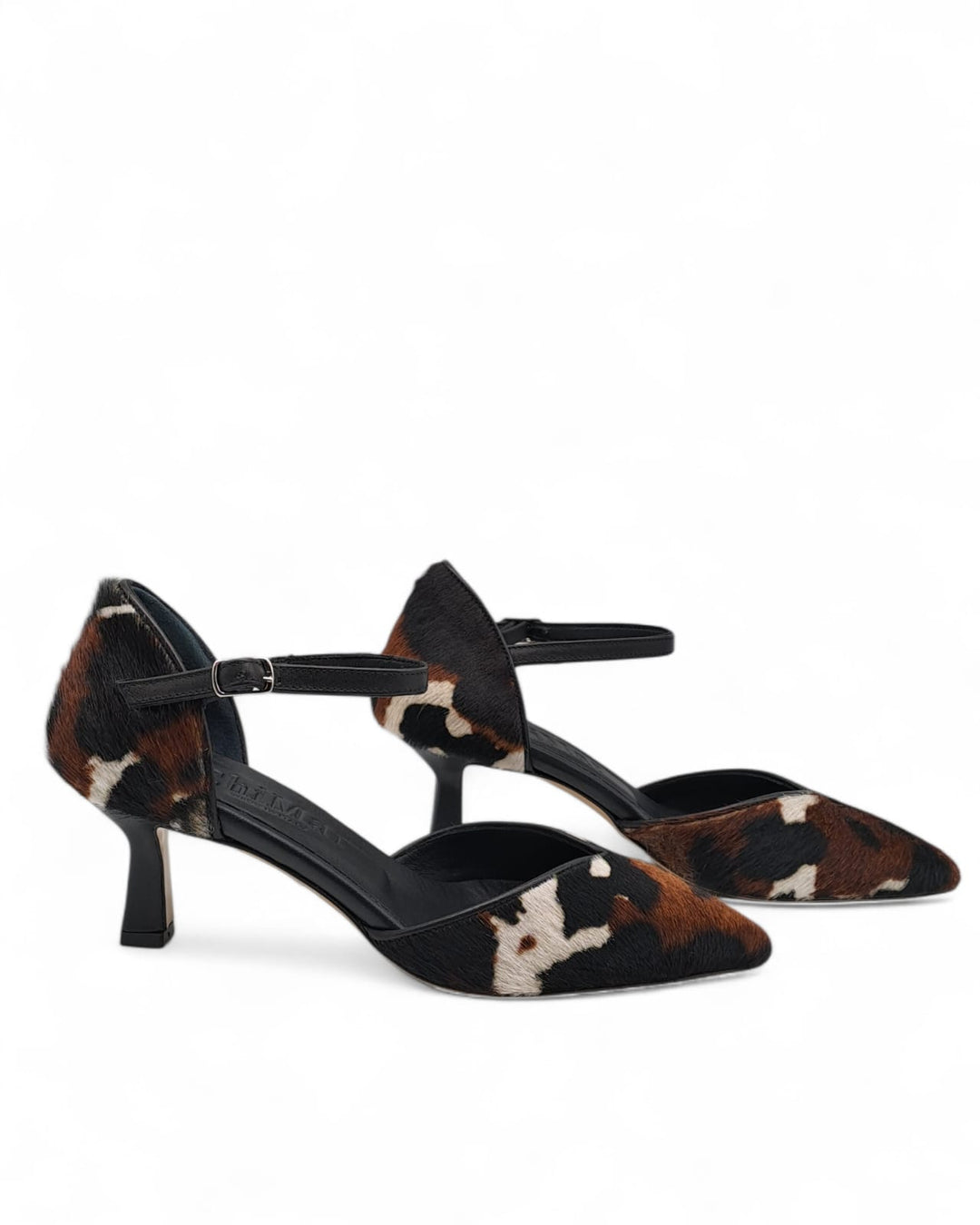 Slingback Valeria  Cavallino Mucca / Nero