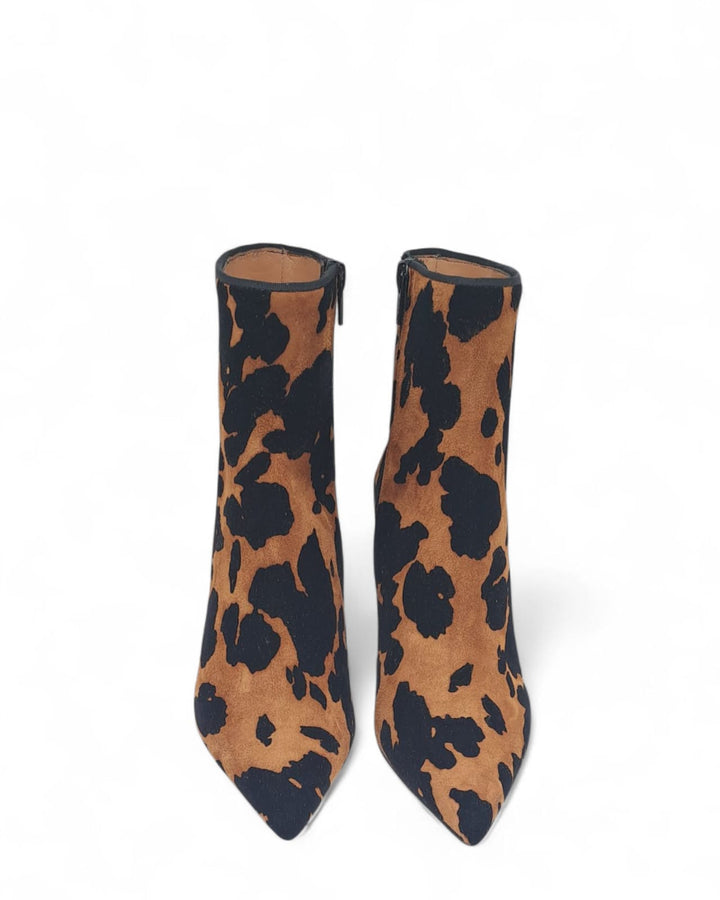 Tronchetto Carol Camoscio Floccato Mucca Brandy