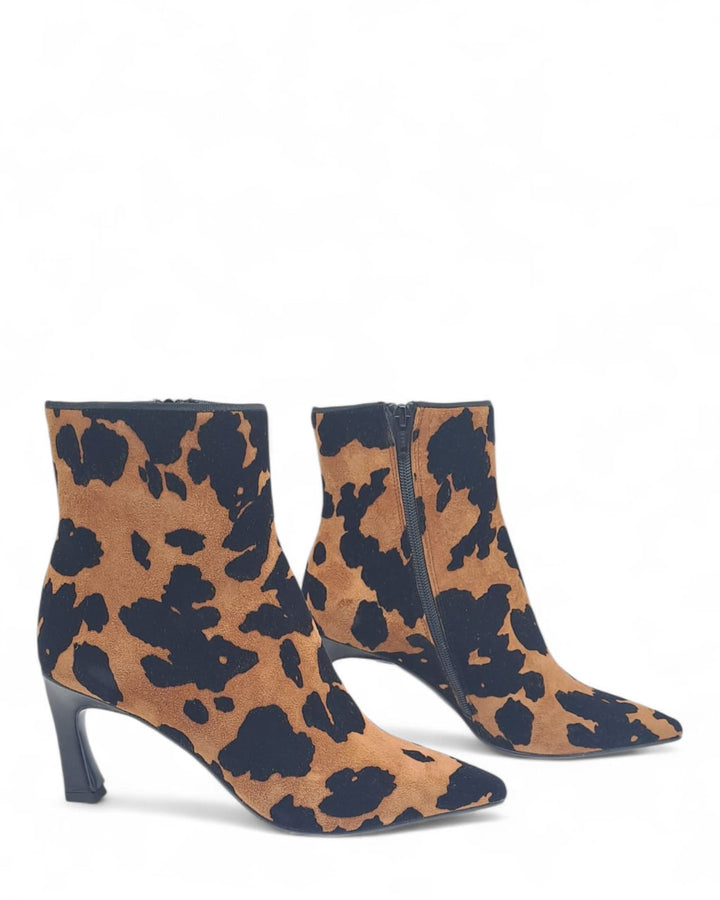 Tronchetto Carol Camoscio Floccato Mucca Brandy