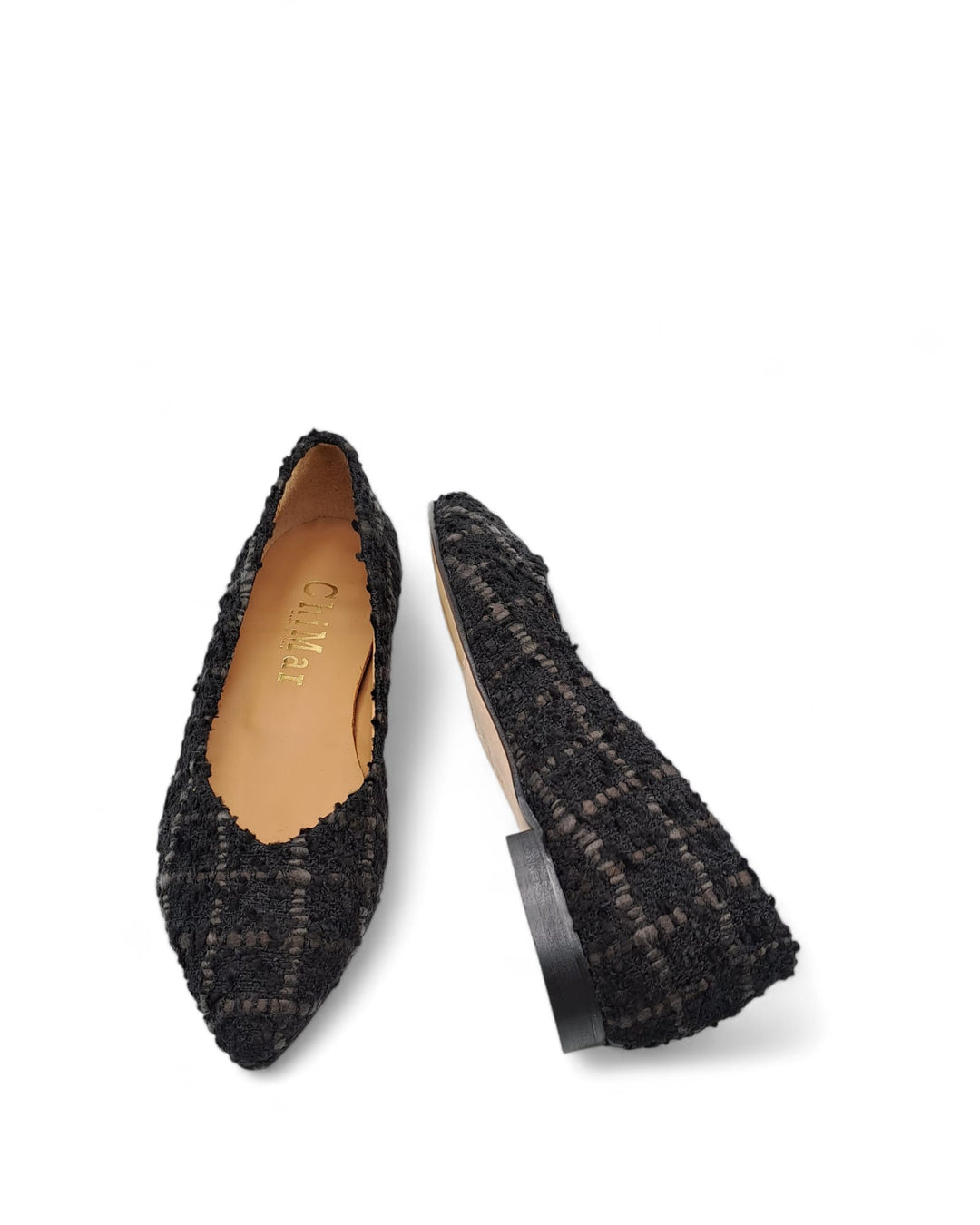 Ballerina V  Tessuto Boucle Nero