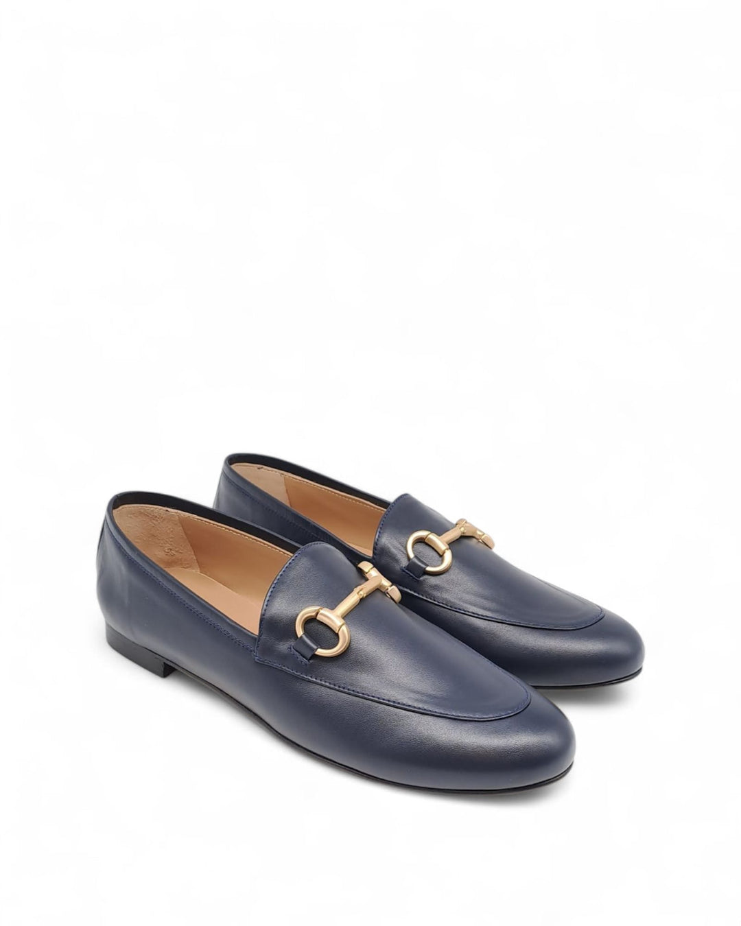 Mocassino PELLE BLU+Morsetto