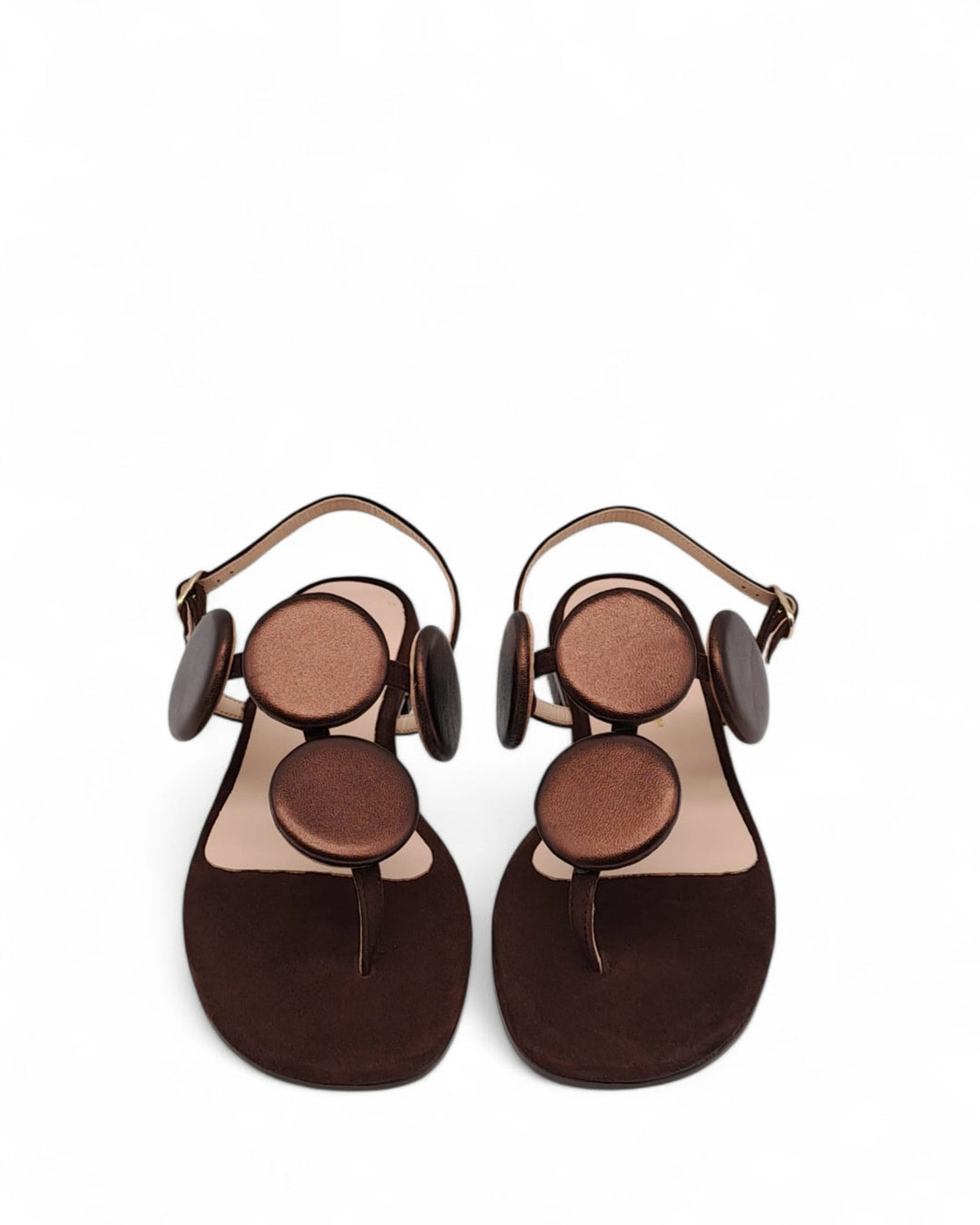 Silvia Platinum Laminate Sandal