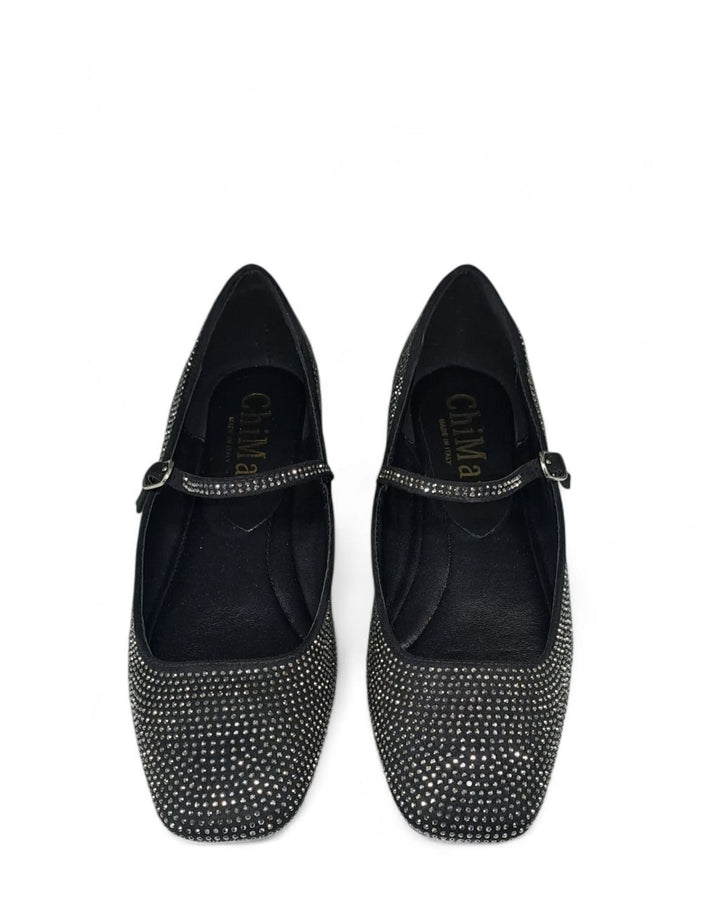 Mary Jane Silvia Strass Nero