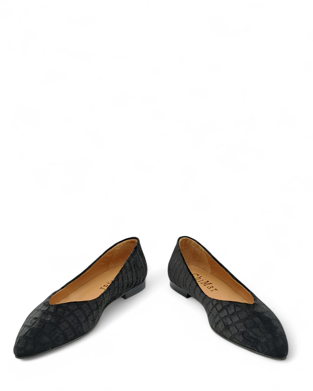 Ballerina V velluto Cocco Nero