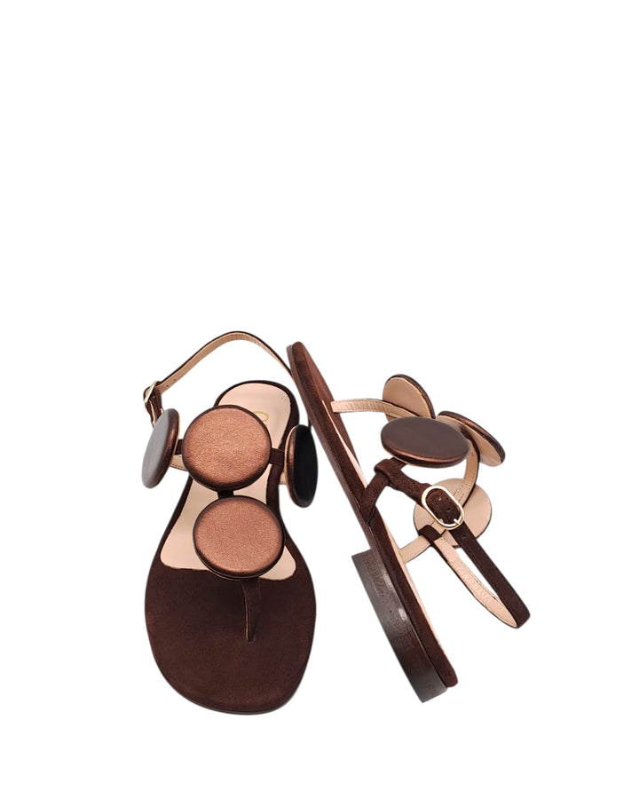 Silvia Platinum Laminate Sandal