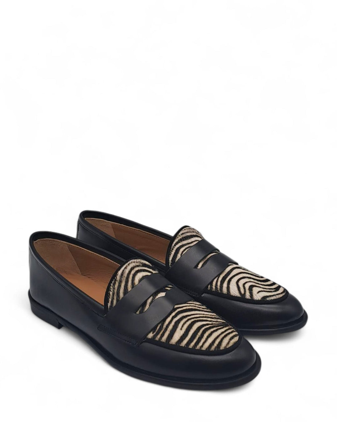 Mocassino Manal in Pelle Anticata / Cavallino Zebrino