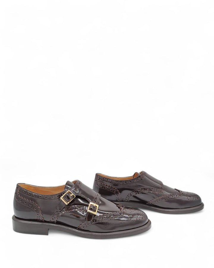 Mocassino Paris Doppia Fibbia  Pelle Brown