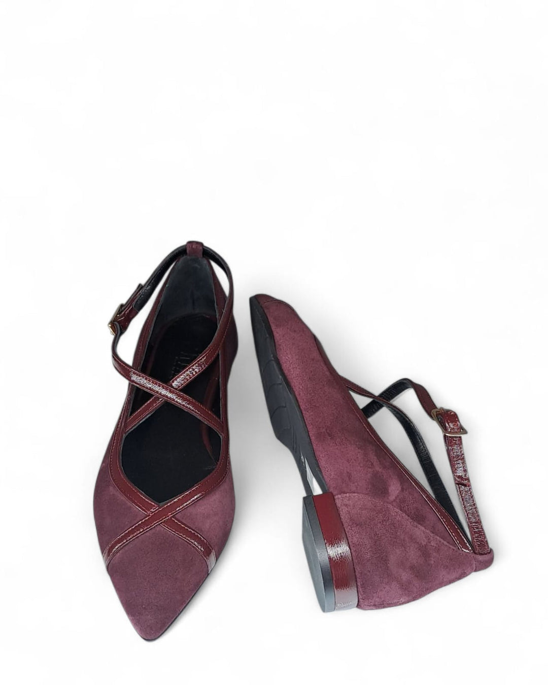 Ballerina  Cortina  Camoscio Vino