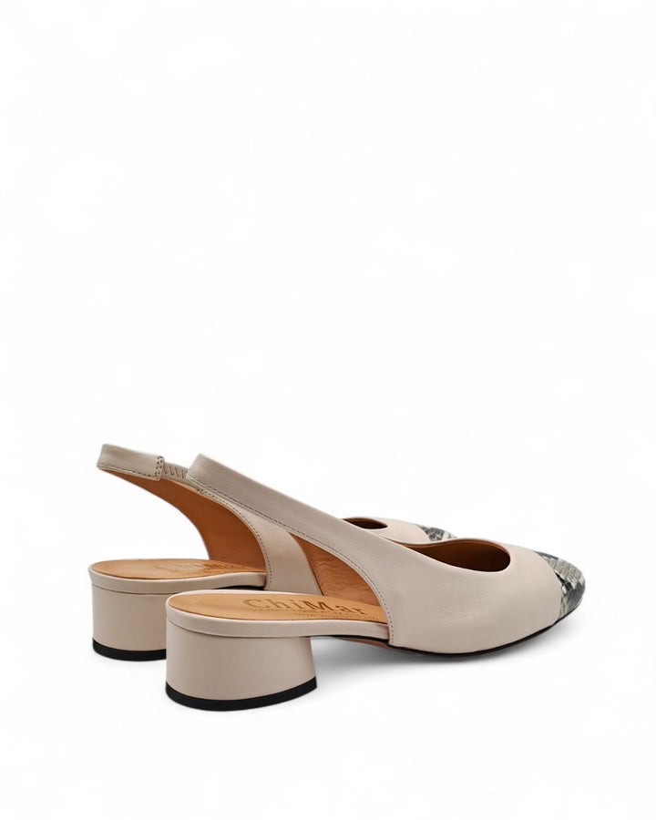 Slingback  Elvira Pitone Pure  / Nappa Milk