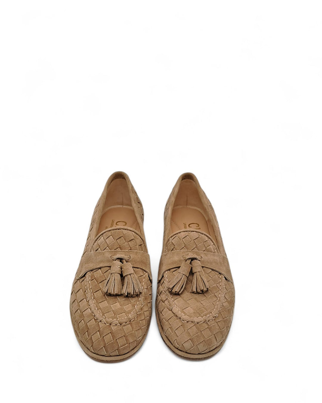 Moccasin Woven Tassels Suede Basket
